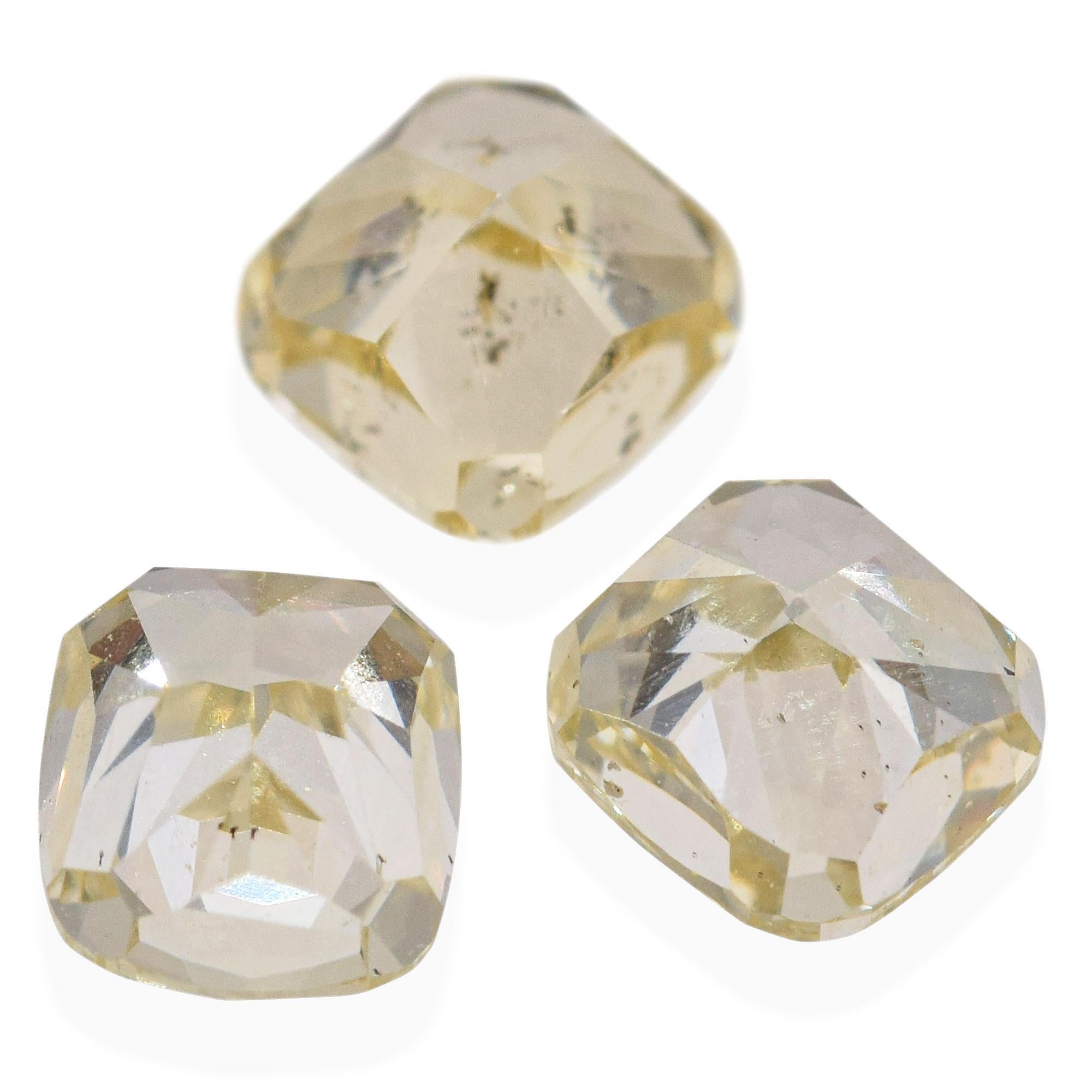 Cushion Cut 0.92 TCW Yellow Cushion Diamond Loose Stones For Sale