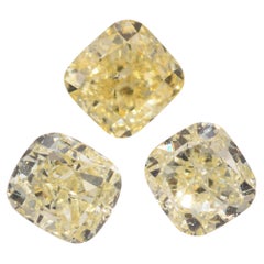 Pierres de taille coussin jaune 0,92 TCW