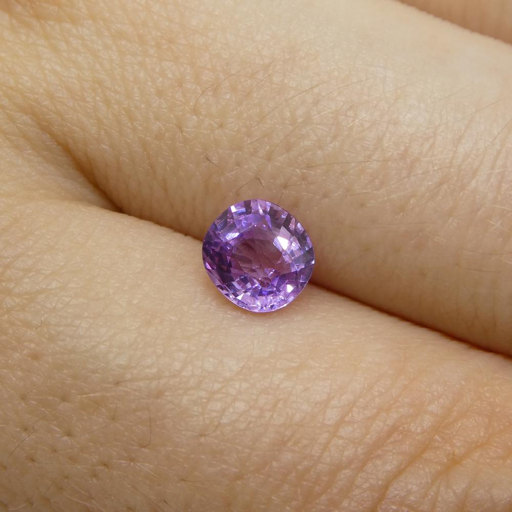 0.92ct Cushion Pink Sapphire from East Africa, Unheated For Sale 2