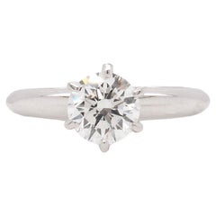 0.92ct Diamond Tiffany & Co. Platinum Solitaire Engagement Ring
