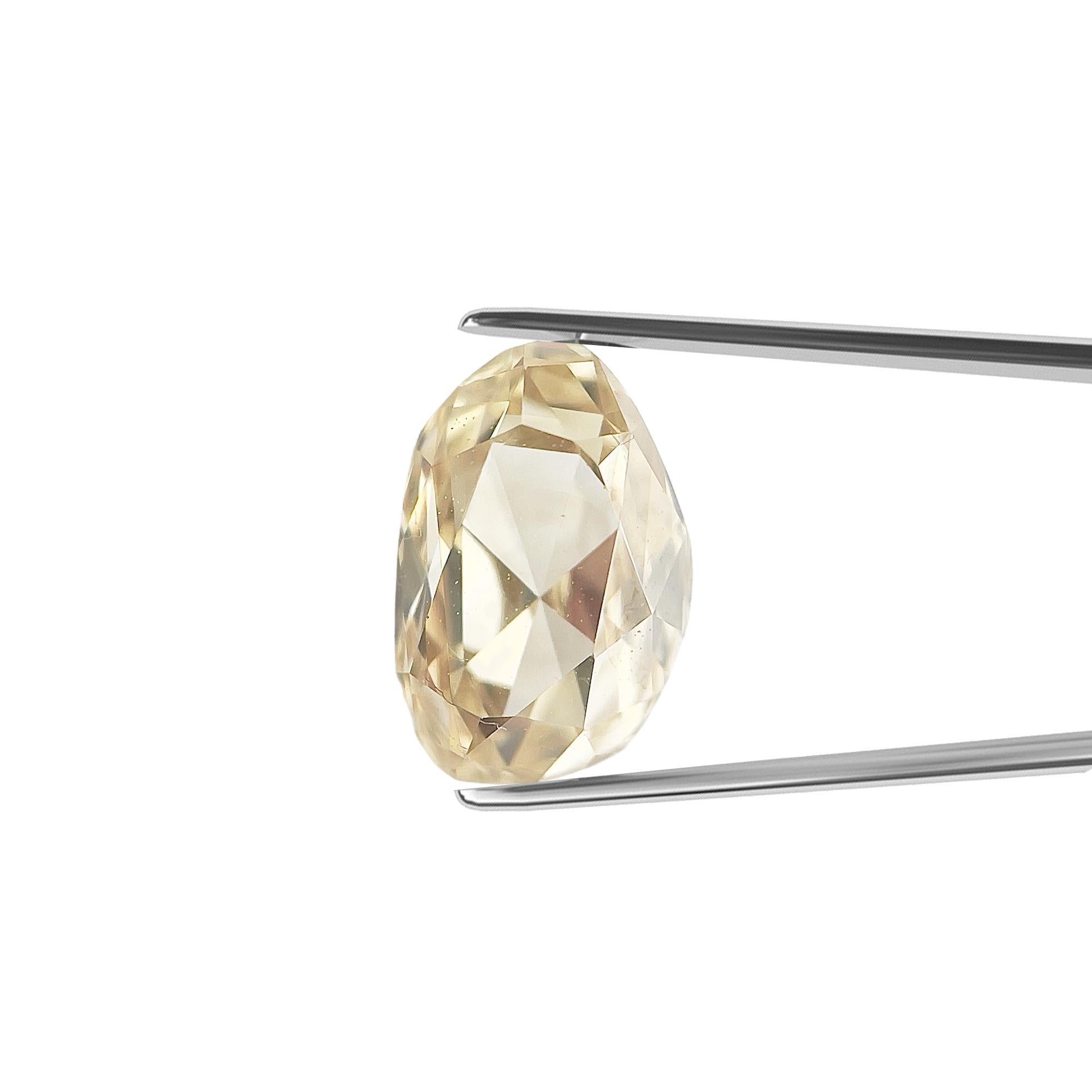 Taille mixte Diamant naturel jaune verdâtre fantaisie taille ovale 0,92 carat SI1 en vente