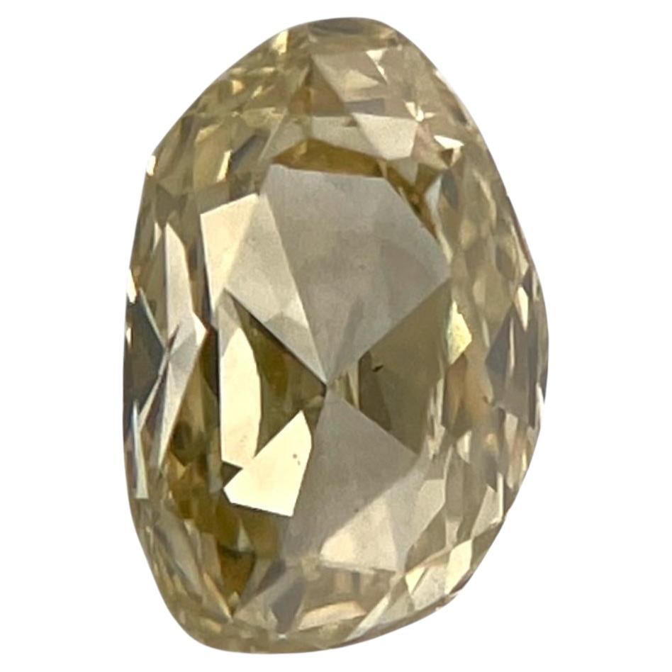0.92CT Oval Cut Fancy Greenish Yellow SI1 Natural Diamond