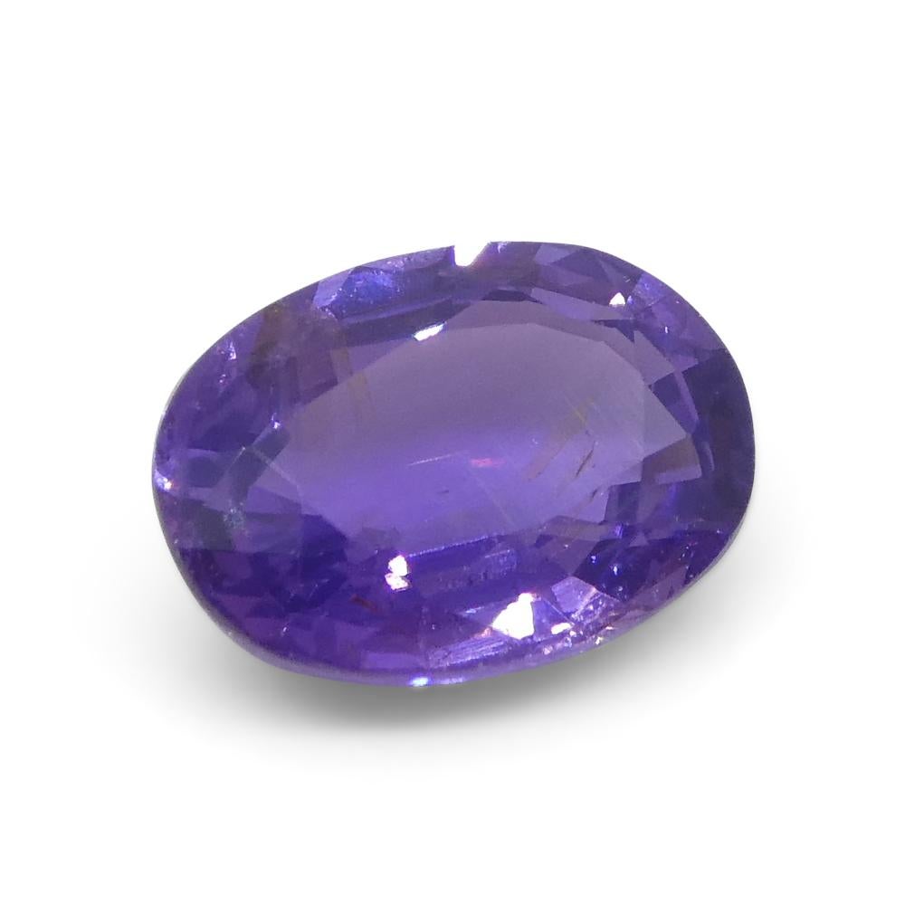 0.92ct Oval Purple Sapphire from Madagascar Unheated For Sale 8