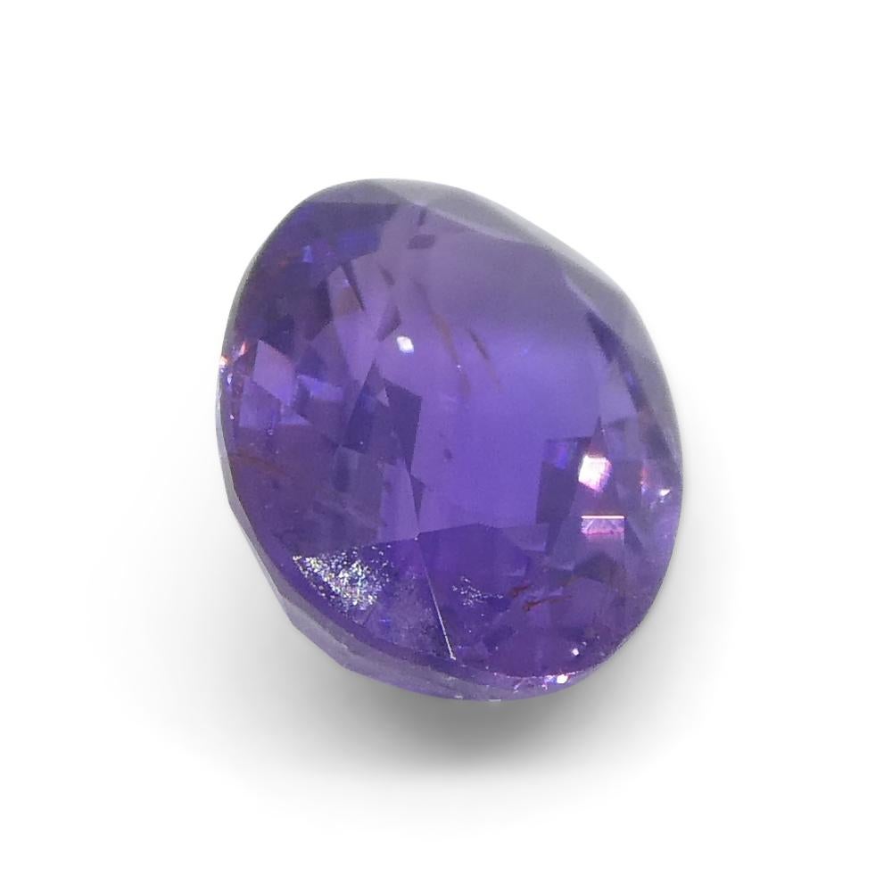 0.92ct Oval Purple Sapphire from Madagascar Unheated In New Condition For Sale In Toronto, Ontario