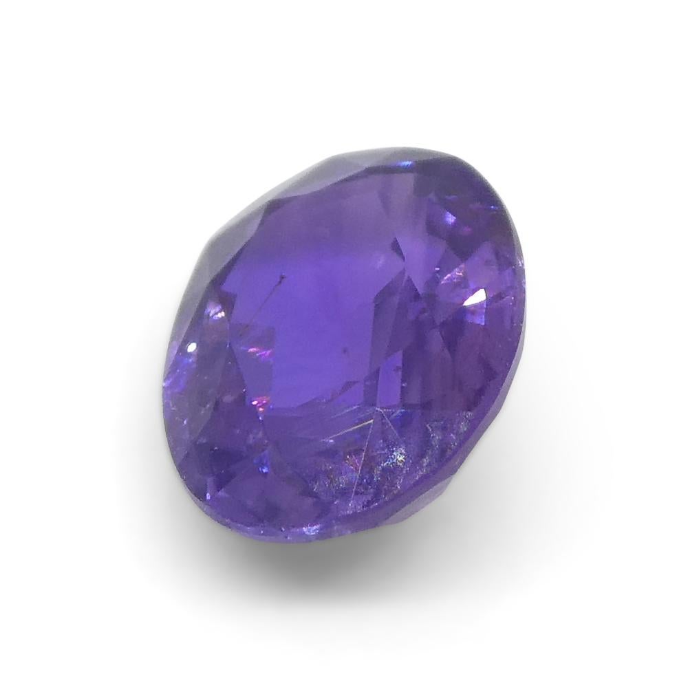 0.92ct Oval Purple Sapphire from Madagascar Unheated For Sale 1