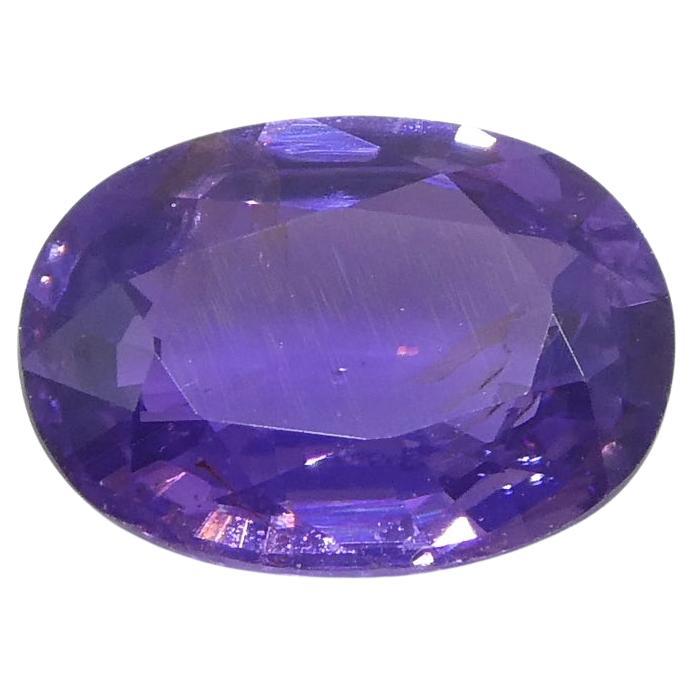 0.92ct Oval Purple Sapphire from Madagascar Unheated For Sale