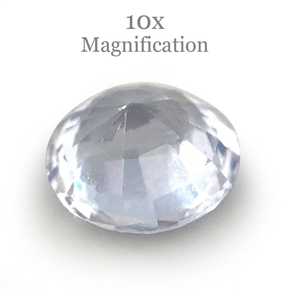 0.92ct Round Icy Blue Sapphire from Sri Lanka Unheated For Sale 5
