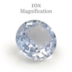 0.92ct Round Icy Blue Sapphire from Sri Lanka Unheated
