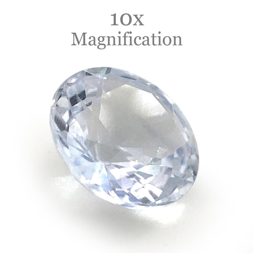 Brilliant Cut 0.92ct Round Icy Blue Sapphire from Sri Lanka Unheated For Sale