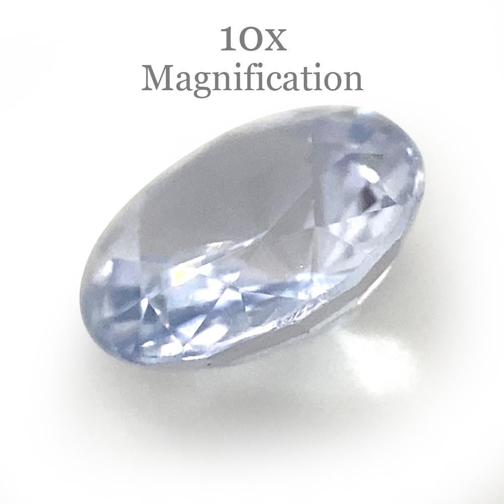 0.92ct Round Icy Blue Sapphire from Sri Lanka Unheated For Sale 1