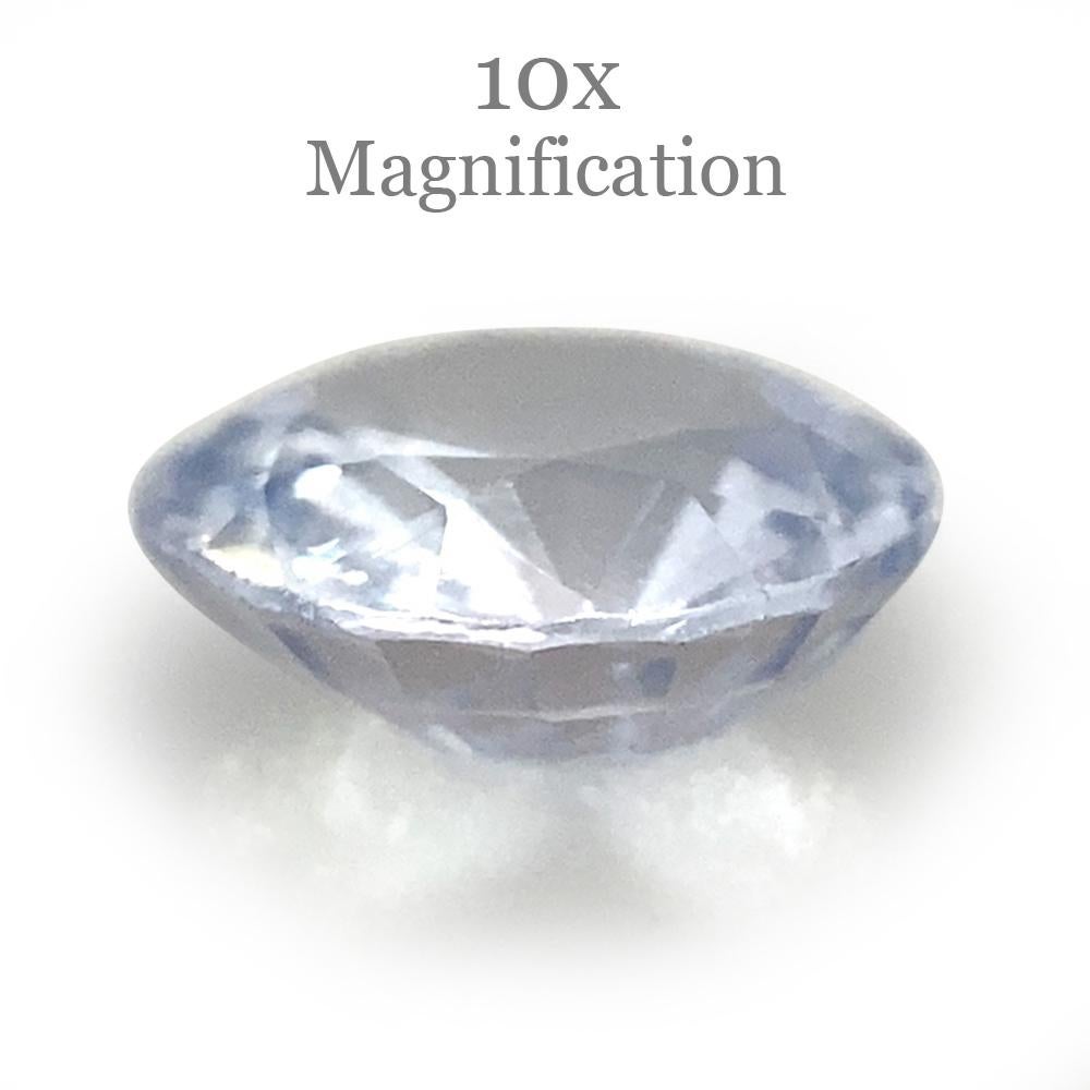 0.92ct Round Icy Blue Sapphire from Sri Lanka Unheated For Sale 2