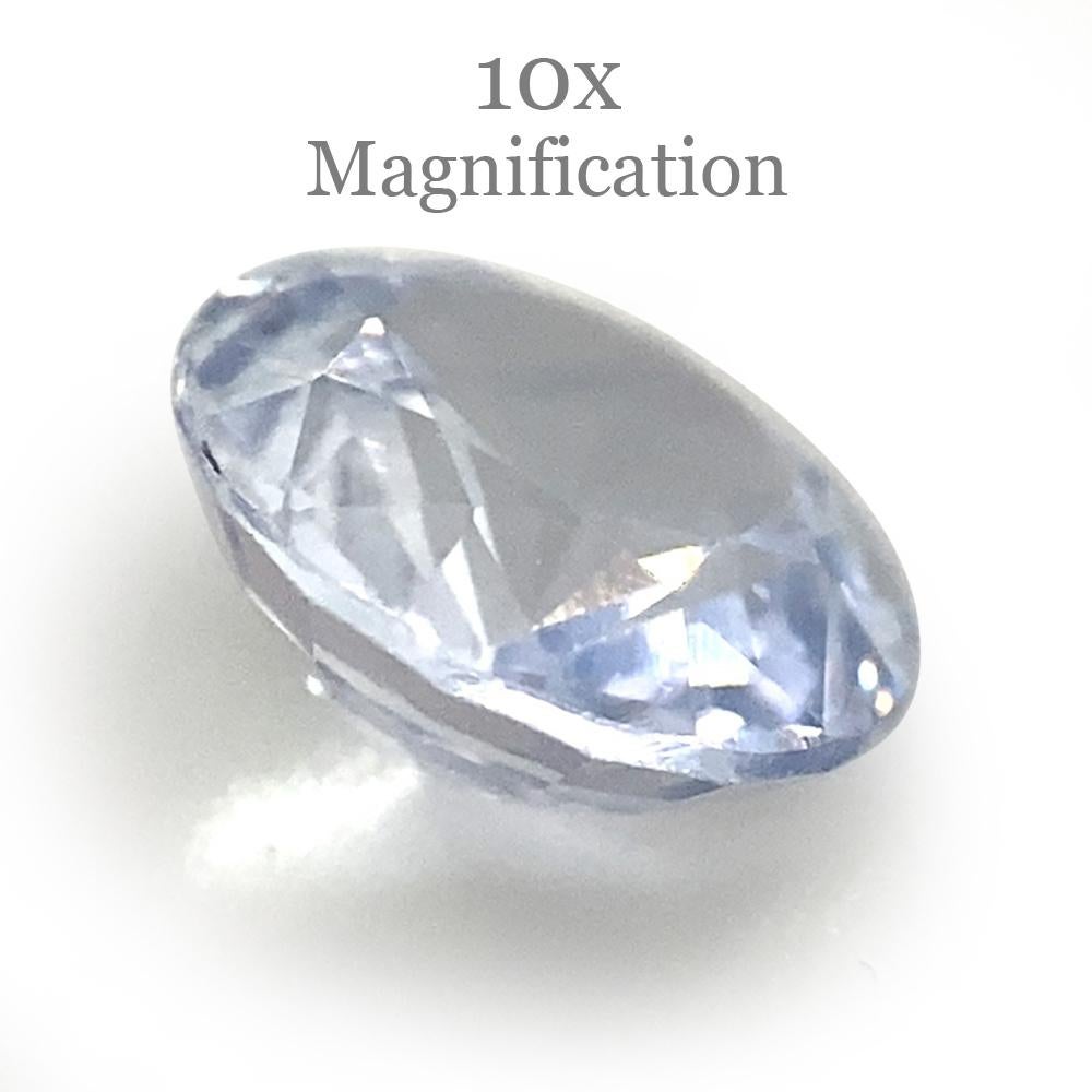 0.92ct Round Icy Blue Sapphire from Sri Lanka Unheated For Sale 3