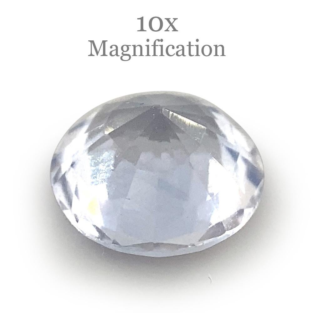 0.92ct Round Icy Blue Sapphire from Sri Lanka Unheated For Sale 4
