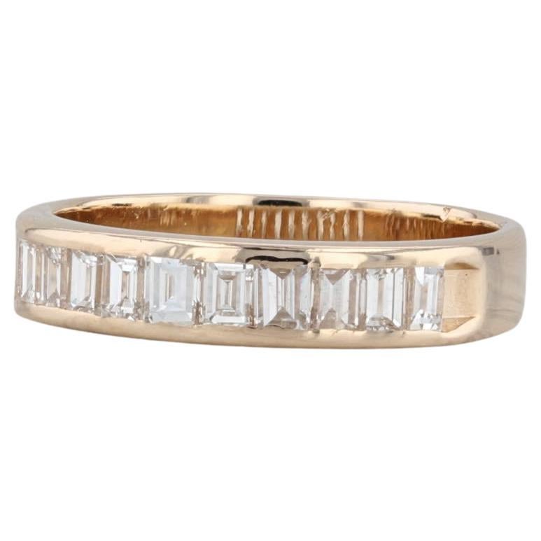 0.92ctw Diamond Wedding Band 14k Yellow Gold Size 8.5 Stackable Anniversary Ring