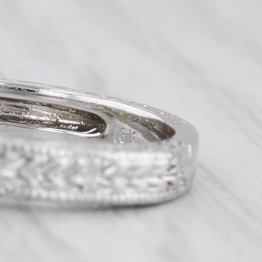 Anello di diamanti gialli a 3 pietre Princess da 0,92 ct. in oro bianco 18k, misura 4,75. in vendita 3