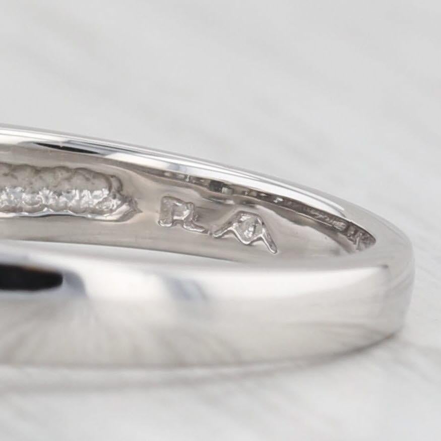 0.92ctw Princess Diamond Engagement Ring Platinum Size 6.5 In Good Condition In McLeansville, NC