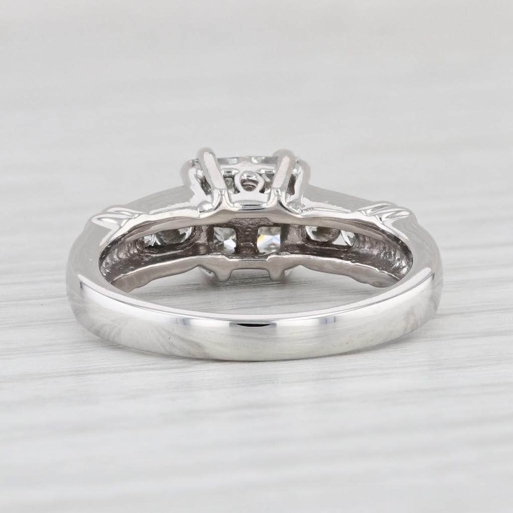 0.92ctw Princess Diamond Engagement Ring Platinum Size 6.5 2
