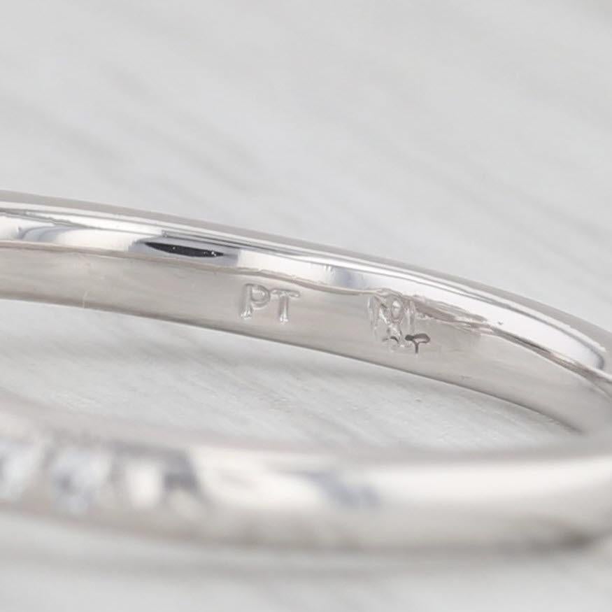 Round Cut 0.92ctw Round Diamond Engagement Ring Platinum Size 6.25 Cathedral Band GIA