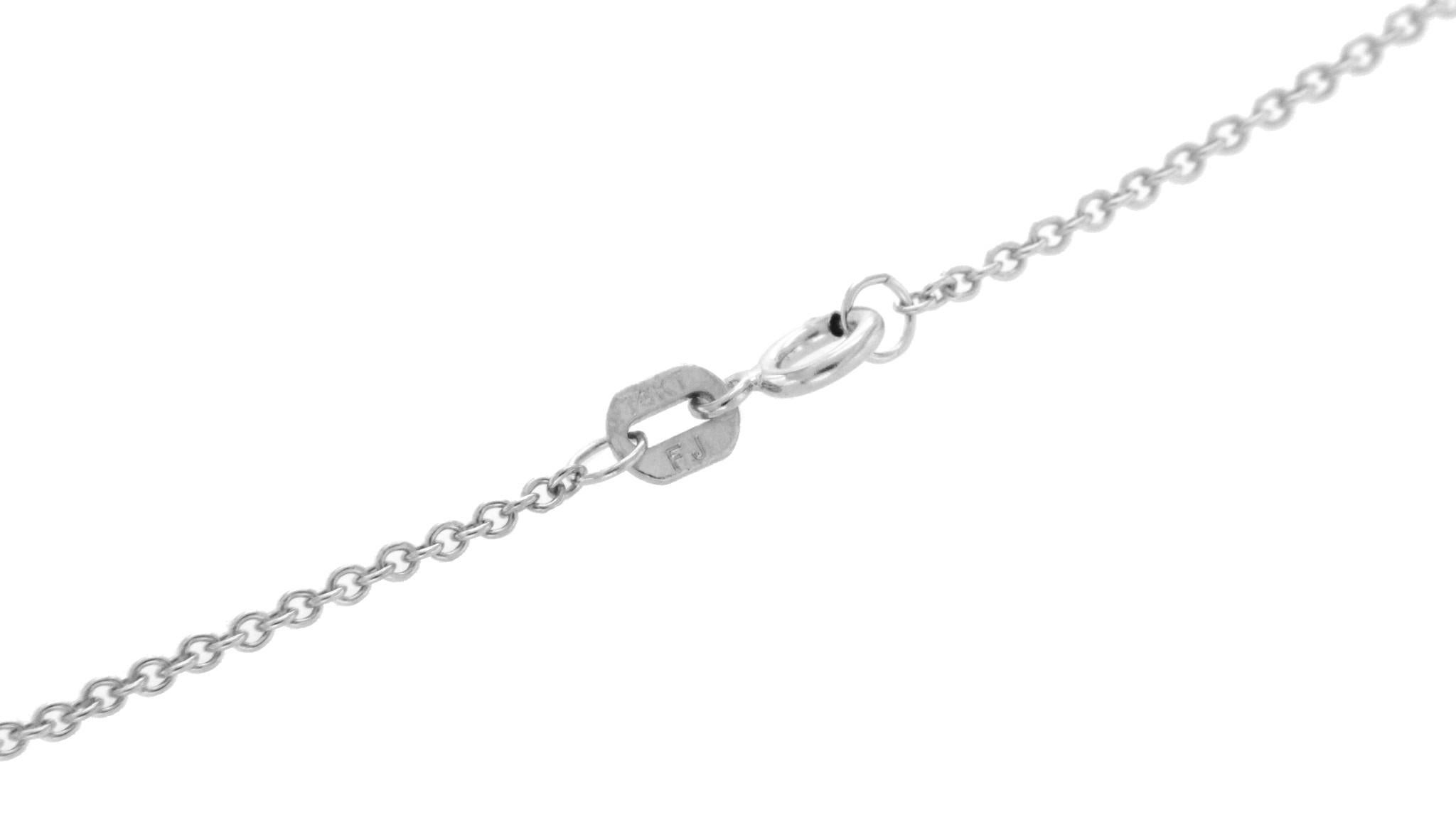 Collier à pendentif en forme de croix en or 18 carats avec diamant de 0,93 carat et chaîne en or 14 carats en vente 1