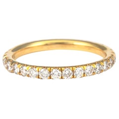 0.93 Carat Diamond Eternity Band 18 Karat Yellow Gold