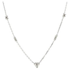 0,93 Karat herzförmige Diamant-Halskette