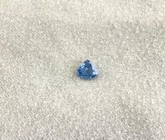 0,93 Karat Tansania Blauer Spinell Herz Facettierter Naturschliff Stein für Schmuck