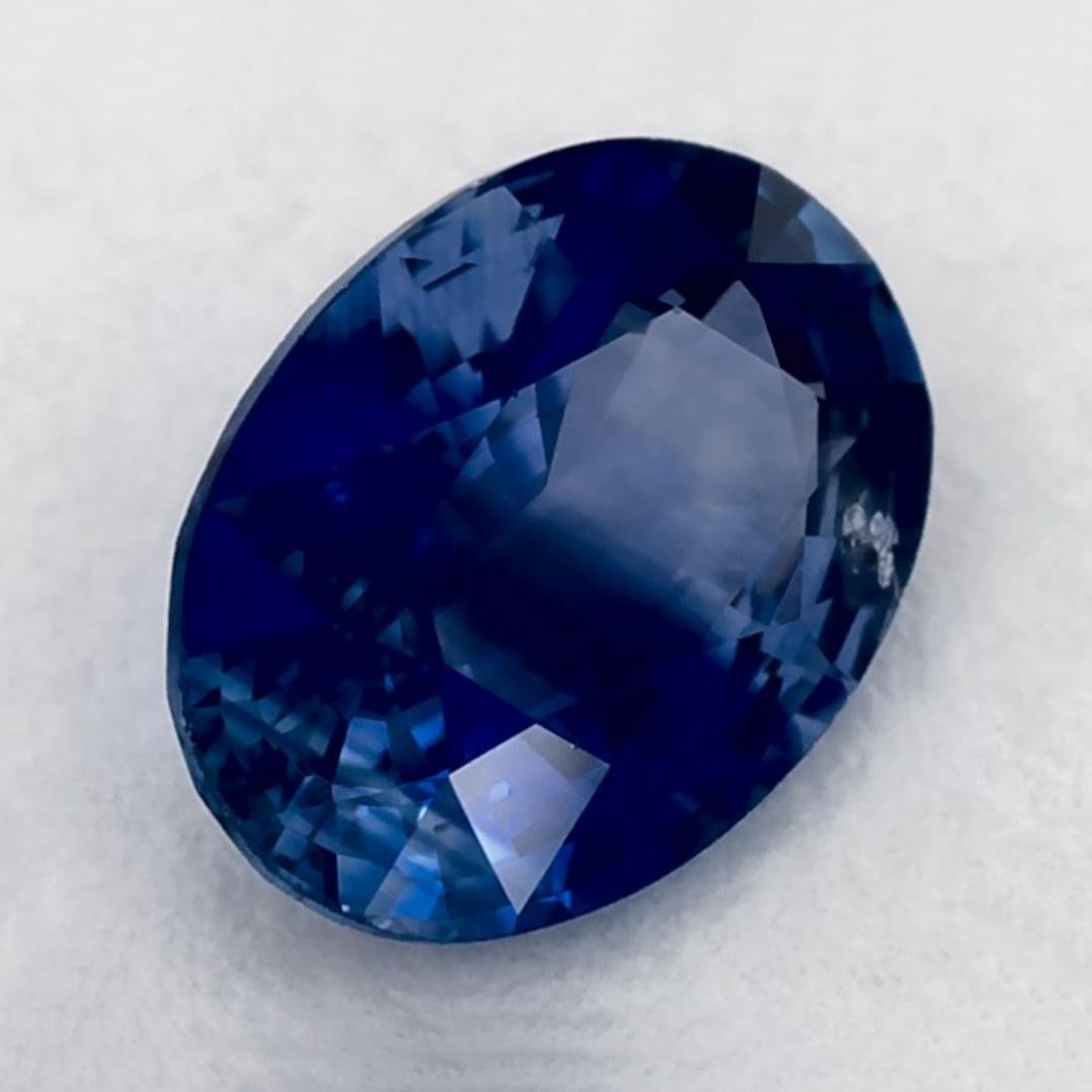 0.93 Karat Blauer Saphir Oval Loser Edelstein (Ovalschliff) im Angebot