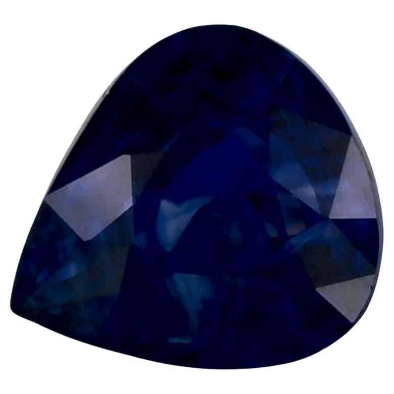0.93 Ct Blue Sapphire Pear Loose Gemstone