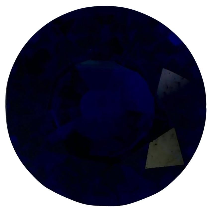0.93 Ct Blue Sapphire Round Loose Gemstone