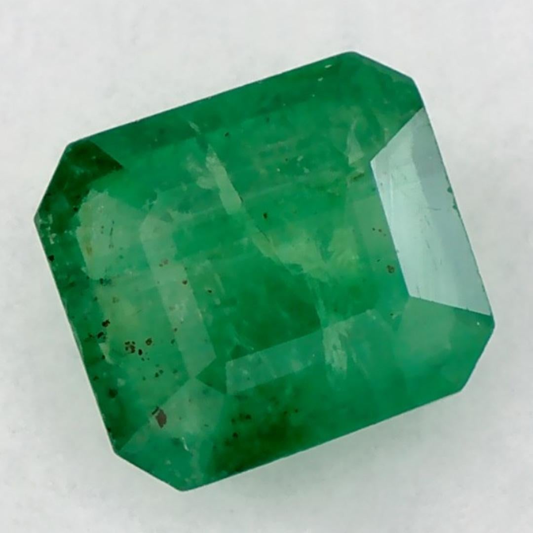 0.93 Ct Emerald Octagon Cut Loose Gemstone In New Condition For Sale In Fort Lee, NJ