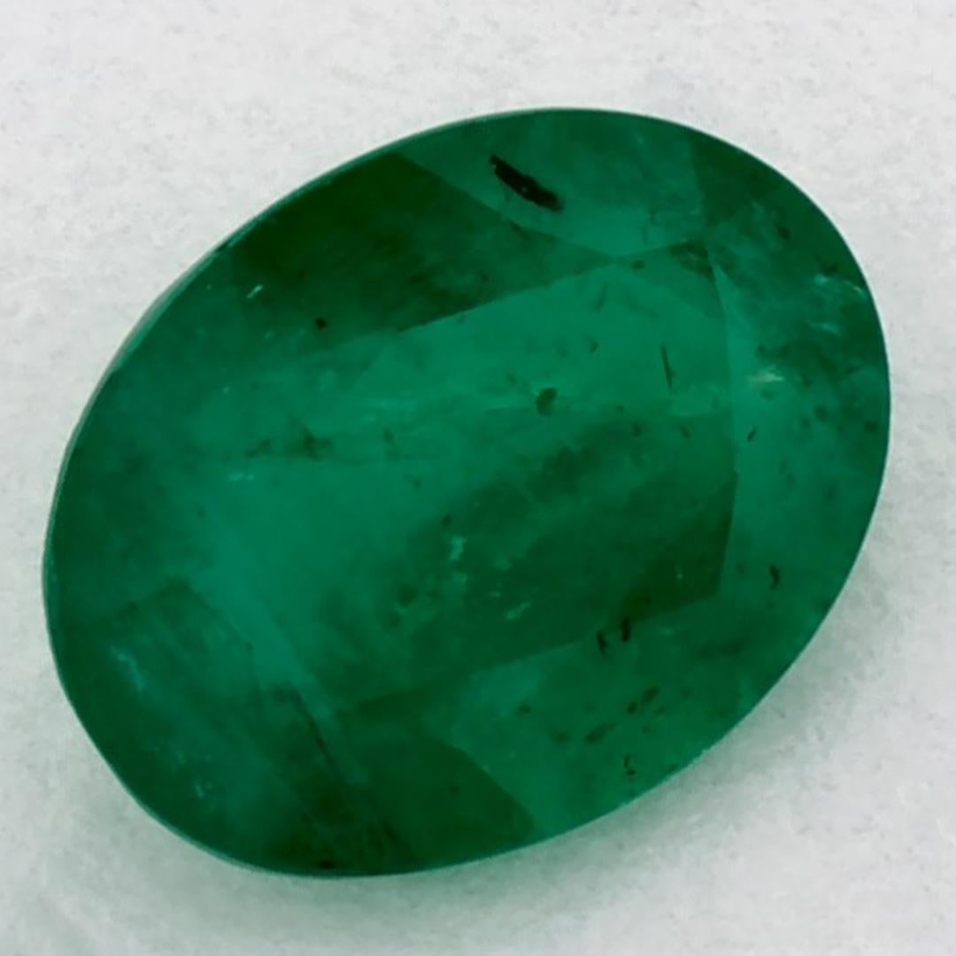 0.93 Karat Smaragd Oval Loser Edelstein (Ovalschliff) im Angebot