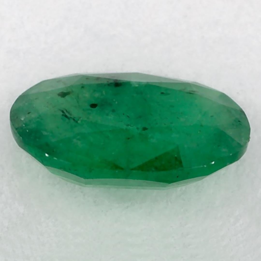 0.93 Karat Smaragd Oval Loser Edelstein im Zustand „Neu“ im Angebot in Fort Lee, NJ