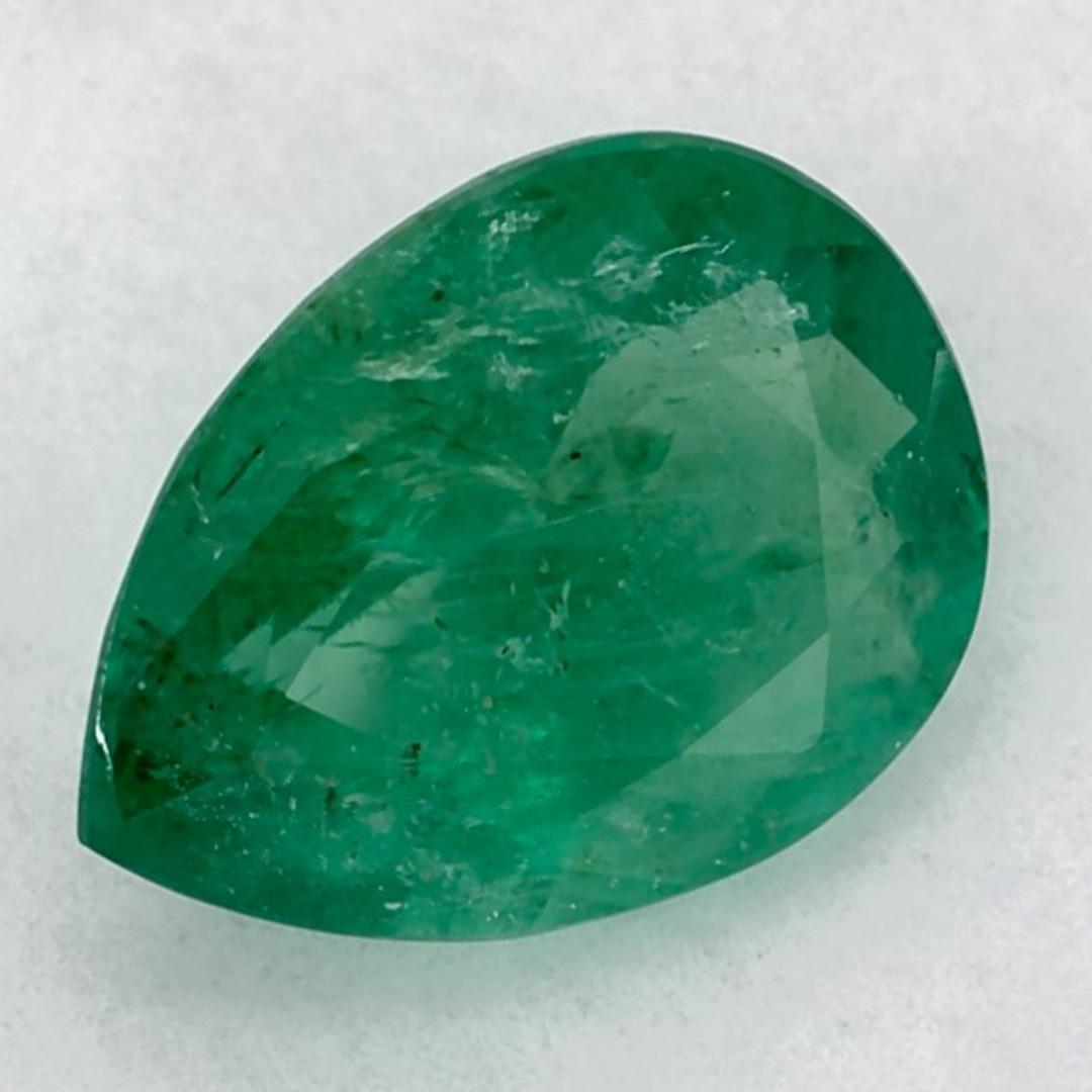 Taille poire 0.93 Ct Emerald Pear Loose Gemstone (pierre précieuse en vrac) en vente