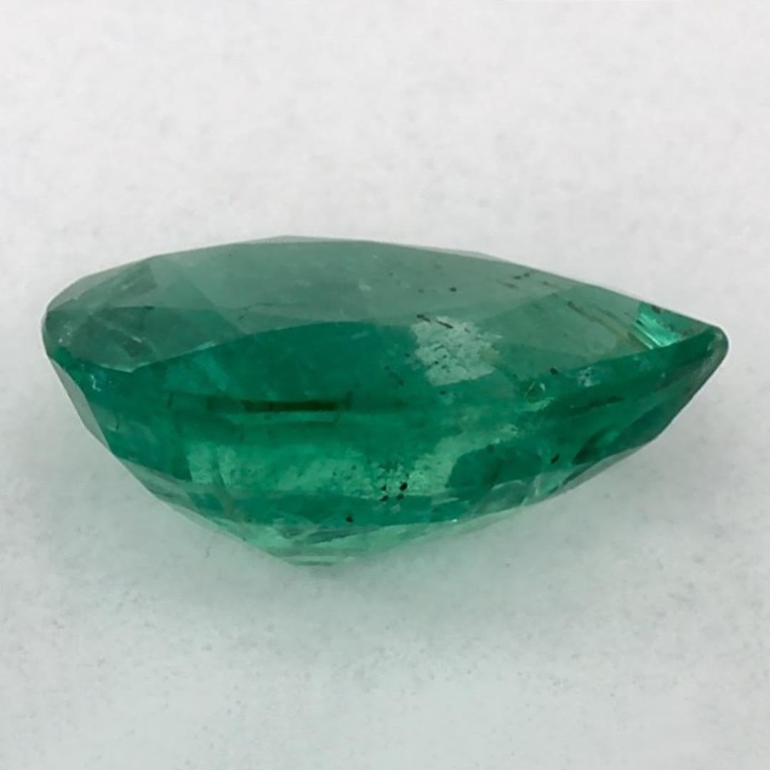 0.93 Ct Emerald Pear Loose Gemstone (pierre précieuse en vrac) Neuf - En vente à Fort Lee, NJ