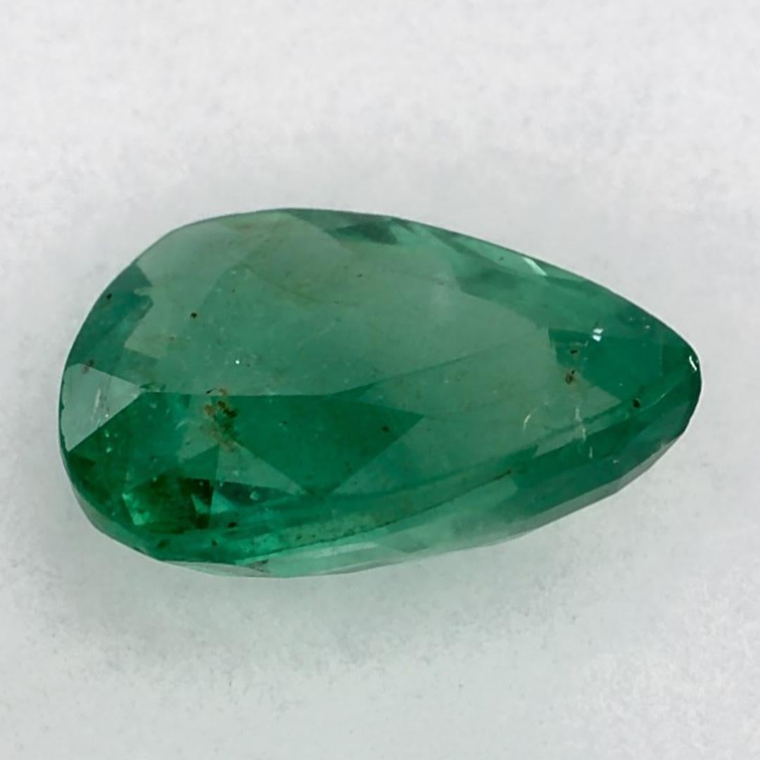 0.93 Ct Emerald Pear Loose Gemstone (pierre précieuse en vrac) Neuf - En vente à Fort Lee, NJ