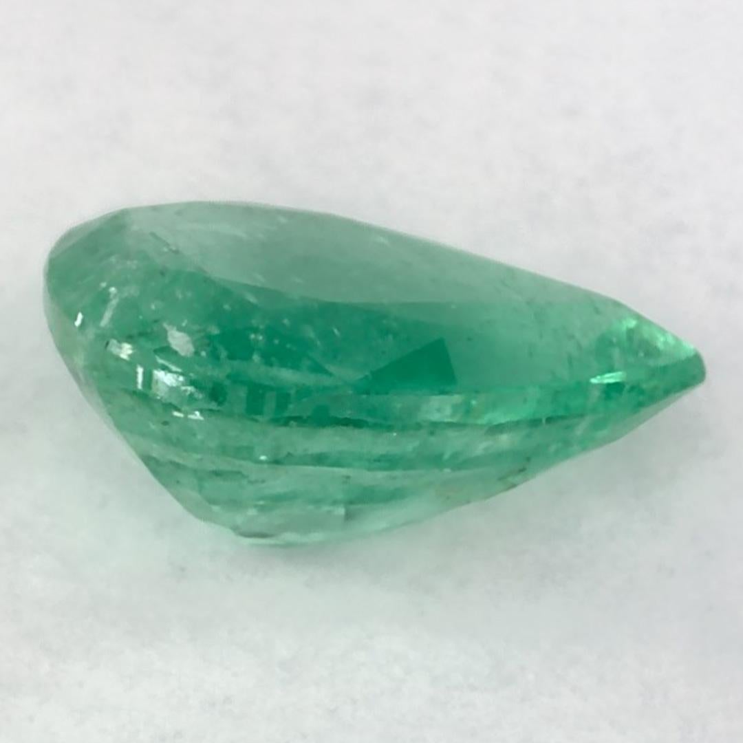 0.93 Ct Emerald Pear Loose Gemstone (pierre précieuse en vrac) Neuf - En vente à Fort Lee, NJ