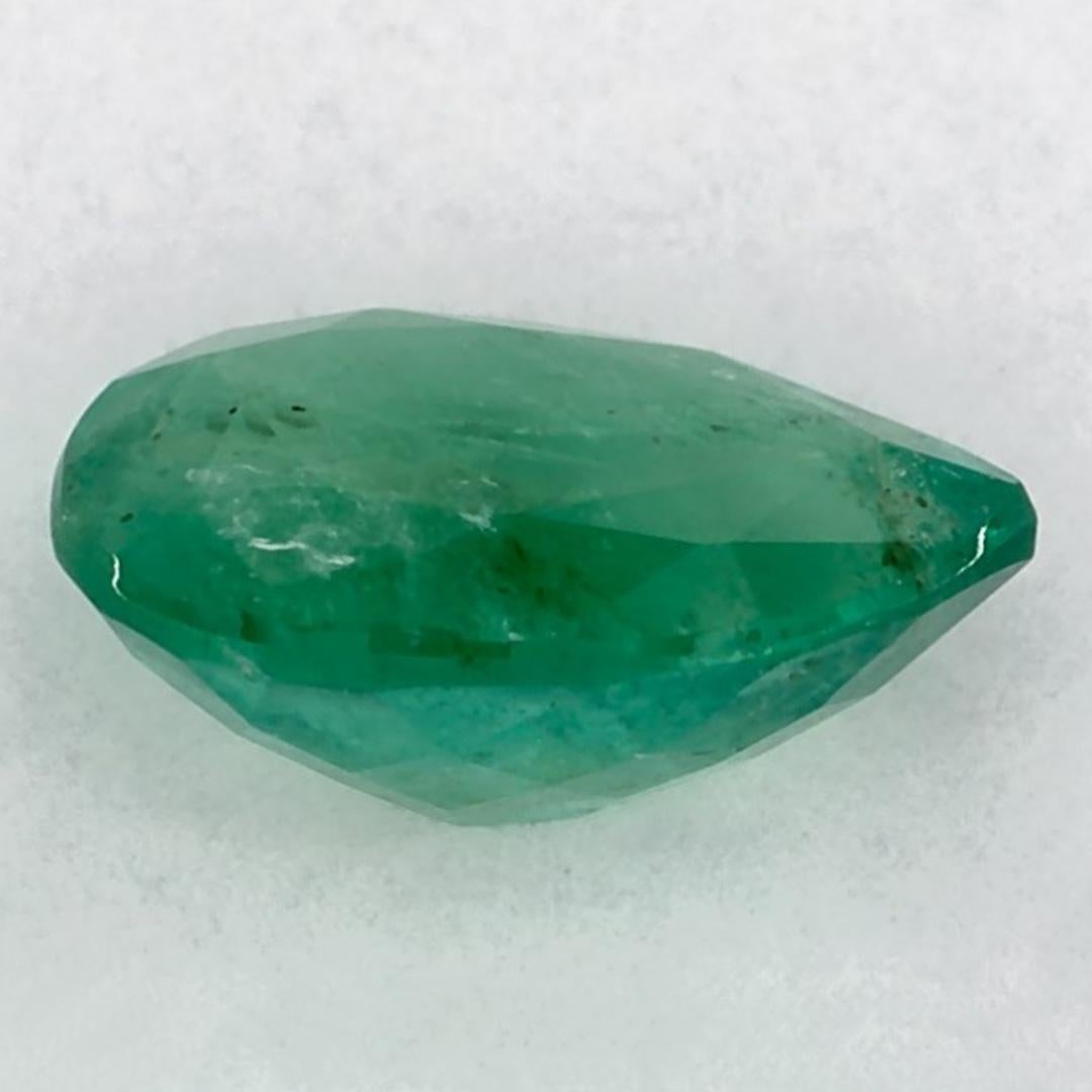 0.93 Ct Emerald Pear Loose Gemstone (pierre précieuse en vrac) Neuf - En vente à Fort Lee, NJ