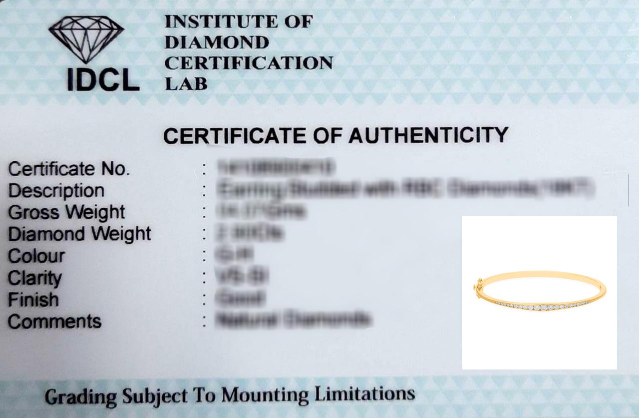 0,93 ct SI Claridad Color HI Collar Graduado de Diamantes Oro Amarillo de 18 Quilates en venta 1