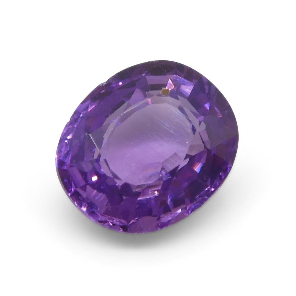 0.93ct Zaffiro viola a cuscino del Madagascar non riscaldato in vendita 5