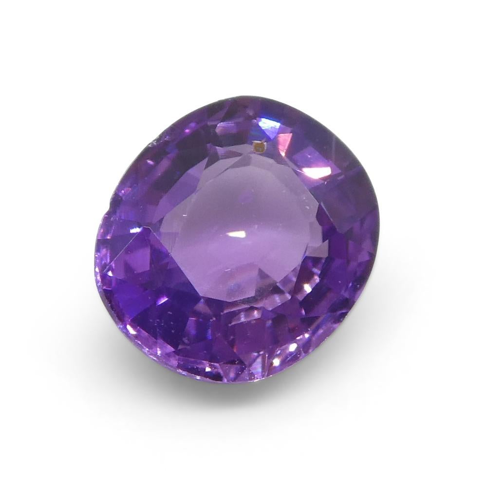 0.93ct Zaffiro viola a cuscino del Madagascar non riscaldato in vendita 6