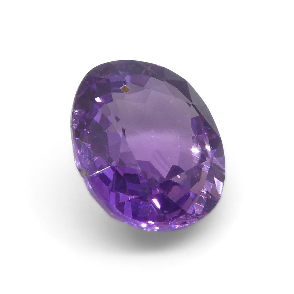 0.93ct Zaffiro viola a cuscino del Madagascar non riscaldato in vendita 7