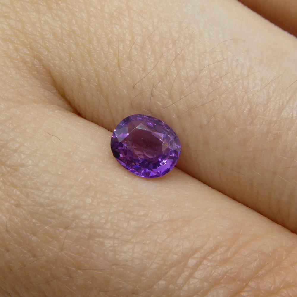 0.93ct Zaffiro viola a cuscino del Madagascar non riscaldato in vendita 2