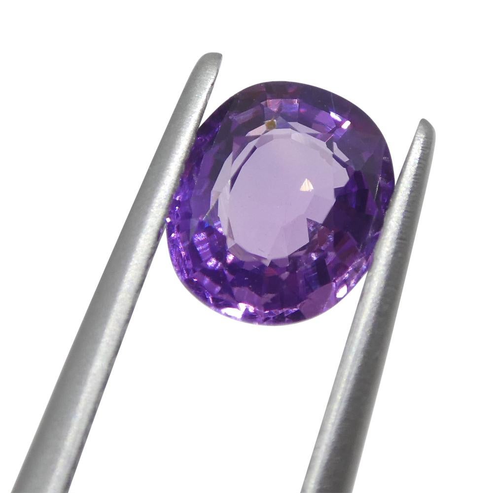0.93ct Zaffiro viola a cuscino del Madagascar non riscaldato in vendita 3