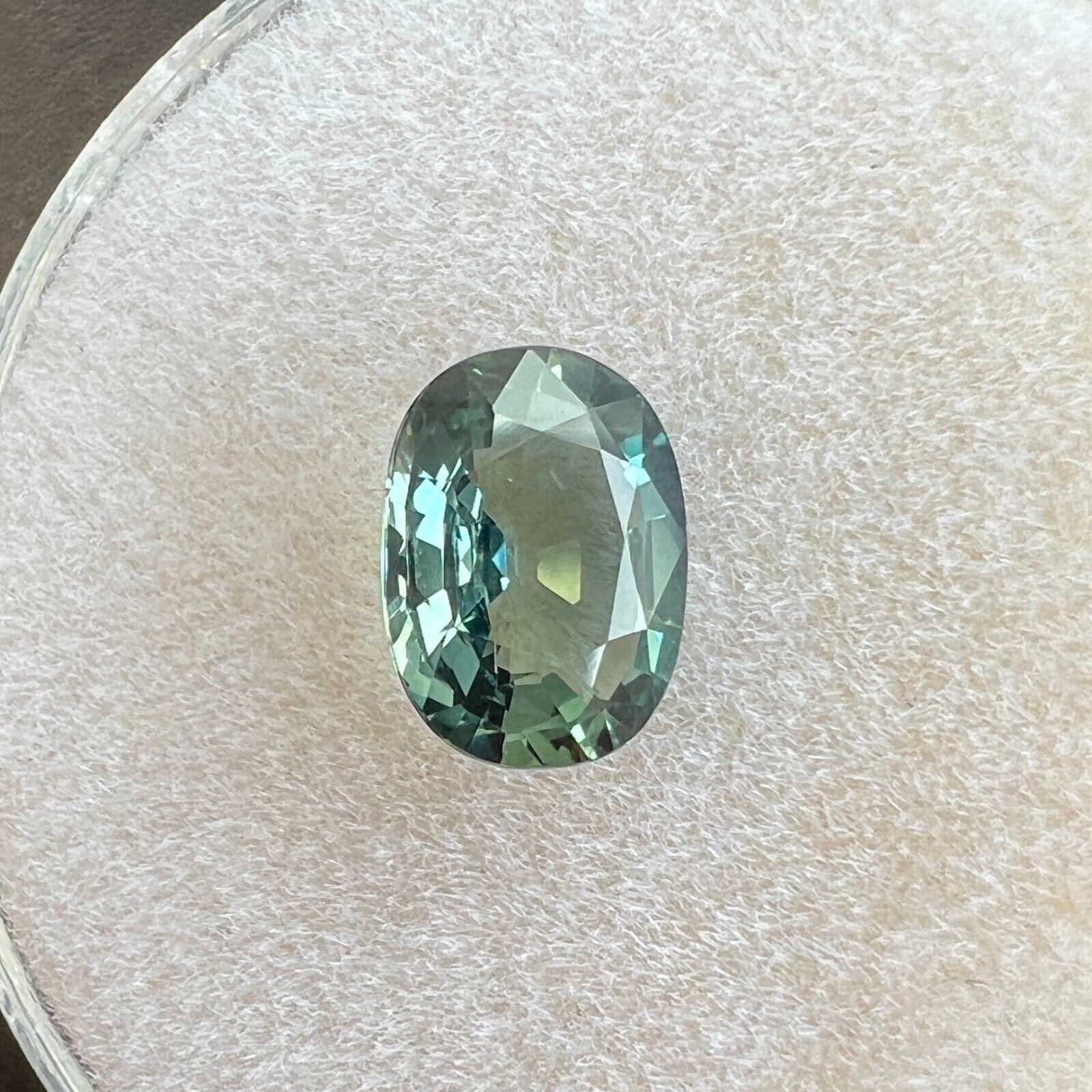 0.93ct Natural Vivid Blue Green Australian Sapphire Oval Cut Gem 6x5.2mm VVS

Natural Australian Blue Green Sapphire Gemstone.
0.93 Carat with a beautiful and unique green blue colour and excellent clarity, a very clean stone. Also has an excellent