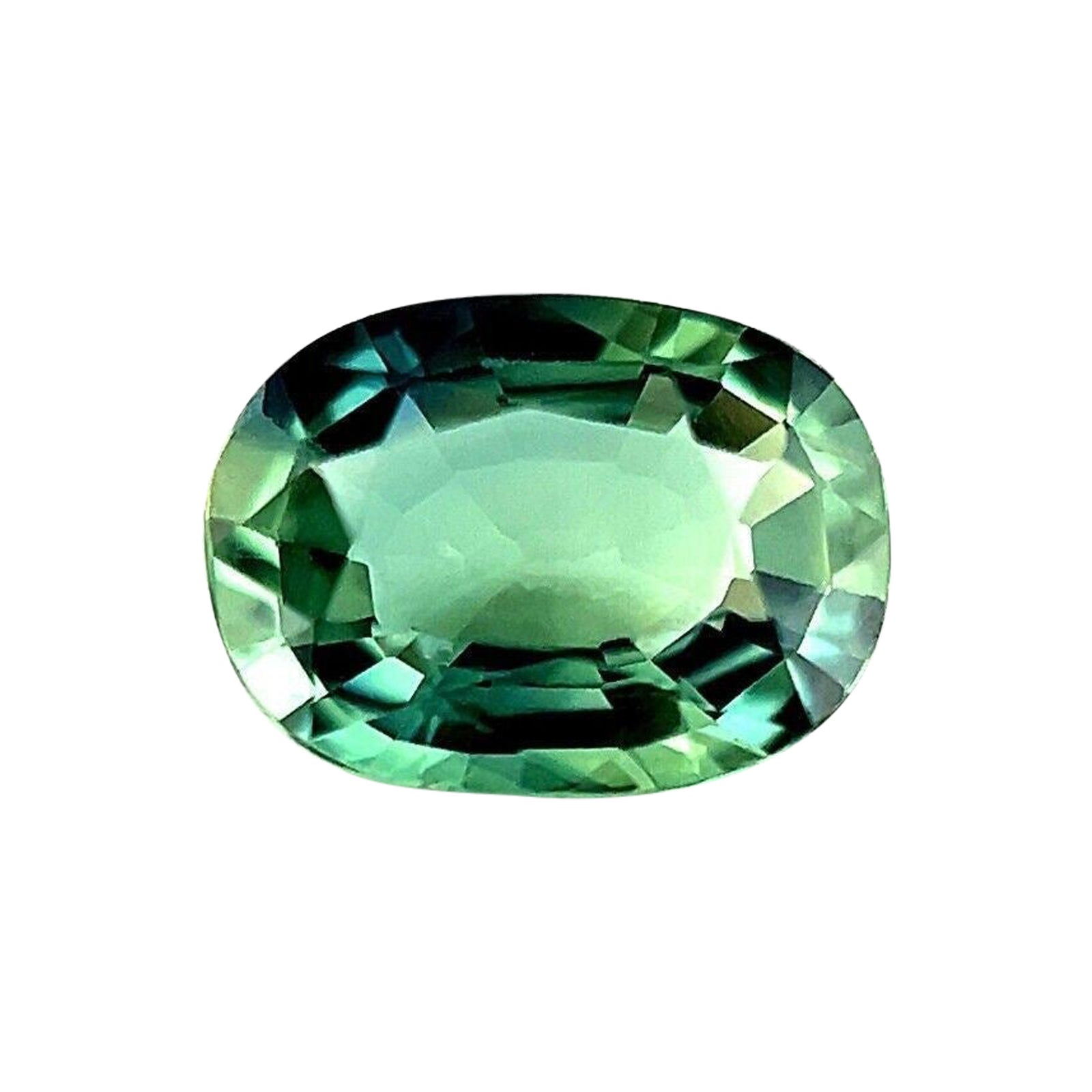 0.93ct Zaffiro australiano verde blu vivo naturale taglio ovale VVS