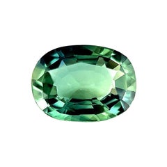 0.93ct Zaffiro australiano verde blu vivo naturale taglio ovale VVS