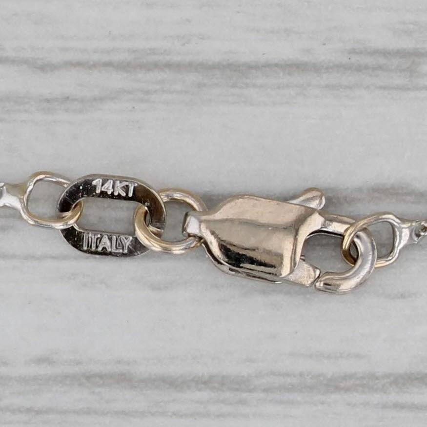 0.93ctw Diamante Eternidad Círculos Colgante Collar Oro 14k 19