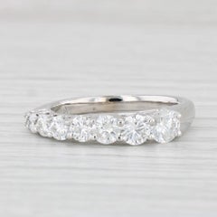 0,93 Karat Diamant Ehering 14k Weißgold Größe 5,5 Stapelbarer Anniversary-Ring