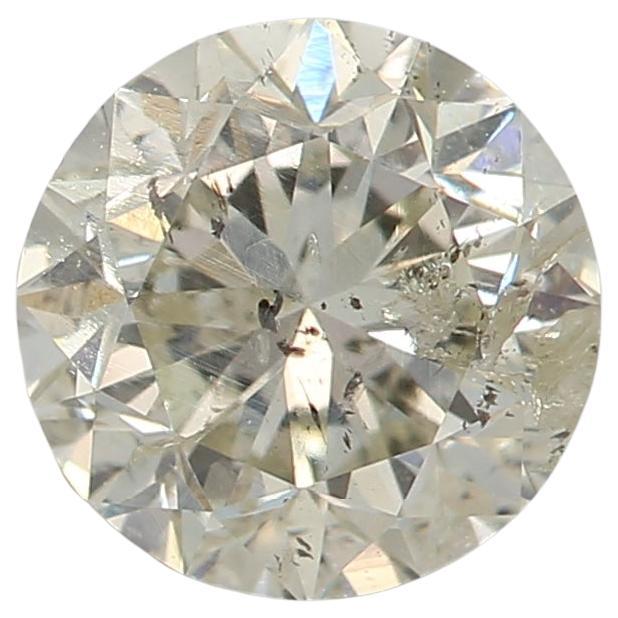0.94 Carat Round cut diamond I2 Clarity GIA Certified For Sale