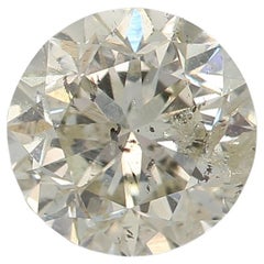 Diamant de taille ronde 0,94 carat, pureté I2, certifié GIA